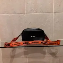 XGIRL ショルダーバッグ 黒 オレンジストラップ