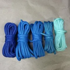【新品】パラコード 4mm 3m×5本セット　青　ブルー系
