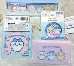 ダイソー　ちいかわ　ポーチ　巾着　キーホルダー　缶バッジのサムネイル