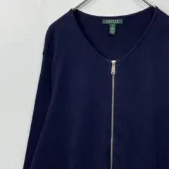 ローレンラルフローレン　ジップカーディガン　ネイビーのサムネイル