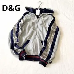 1312 希少✨ D&G パーカー スパンコール装飾 グレー 38 イタリア製のサムネイル