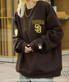 ダークブラウン スウェット L MLB ユニセックス