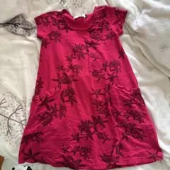 Sig Zane * fighting eel 花柄 半袖ワンピース 赤