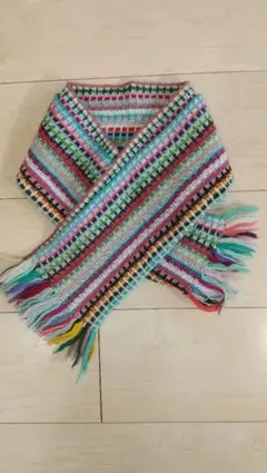 カラフルストライプウールマフラー