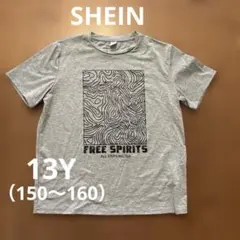 SHEIN 子供　Tシャツ グレー　150 160 13Y キッズのサムネイル
