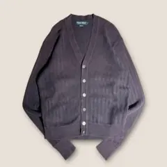 【レア】90s〜00s ポロゴルフ フェード ヘリンボーンカーディガン Lナス紺