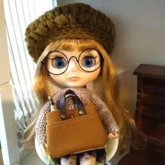 ドール用 ハンドメイド 帆布バッグセット　ブラウン