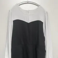CLETTE オリジナル★レイヤード風ドッキングワンピース LL