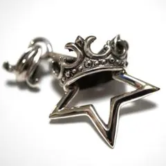 【美品】 ジャスティンデイビス　ピアス片耳　クラウン　SV925　ポストK18 美品】 ジャスティンデイビス ピアス片耳 クラウン SV925 ポストK18
