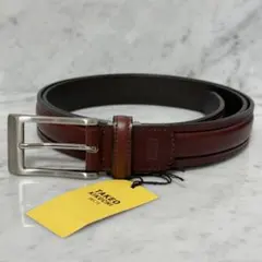 新品 TAKEO KIKUCHI タケオキクチ ベルト チョコ ロング 本革のサムネイル