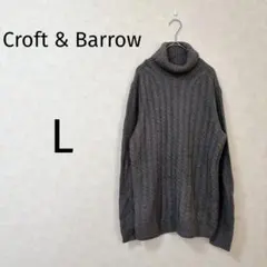 Croft & Barrow 【L】グレー タートルネック ニット トップス