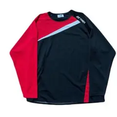 YONEX 長袖ウォームアップウェア 黒/赤　テニス　バドミントン