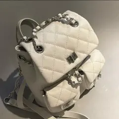 SHEIN キルティング ミニリュック ホワイト