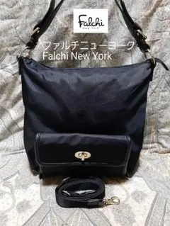 Falchi New York 3way/本革コンビ/リュックバッグ/財布機能