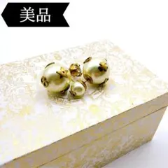 ◇ディオール◇GP×ラインストーン×フェイクパール/ディオールトライバル/ピアス