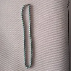 グレー パールビーズ ネックレス 約40cm