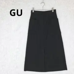 ​GU ジーユー ナロースカート ロングスカート 黒 M スリット ポケットのサムネイル
