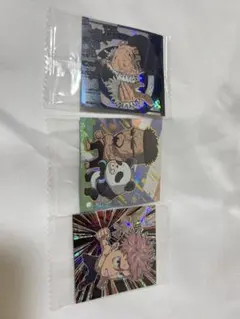 呪術廻戦 ウエハースシール 3枚セット 虎杖悠仁 石流龍 夜蛾正道・パンダ