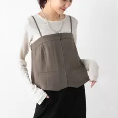 ​【新品タグ付】GLOBAL WORK 2WAYビスチェ Y2K テック 裾V