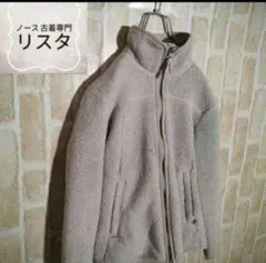 【最高デザイン☆】ノースフェイス フリース M グレー ロゴ有り