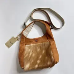 【新品】リアルマインド　2wayトート　ショルダー　バッグ　鹿　毛皮