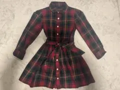 ポロラルフローレン チェックワンピース サイズ5(110-120相当）