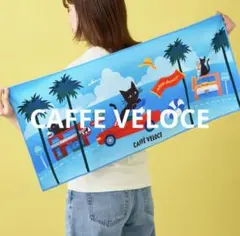 CAFFE VELOCE／カフェベローチェ／黒猫フェイスタオルのサムネイル