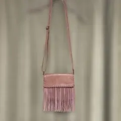 フリンジ付きショルダーバッグ　ポーチ