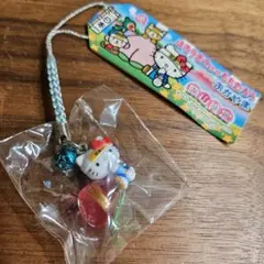 新品未使用　ご当地　ハローキティ　根付　キーホルダー　岡山　桃太郎