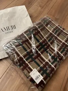 AMERI VINTAGE ベージュ系チェックマフラー