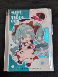 初音ミク チロルチョコ BOX オマケ オリジナルクリアカード ウインク 横向き