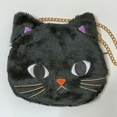 メリーチョコレート　ハロウィン 黒猫 チェーン ファスナー ポーチ　クロネコ