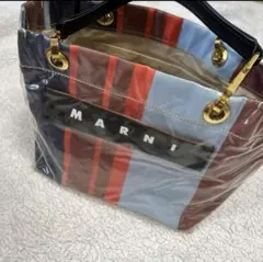 MARNI GLOSSY GRIP ストライプ　トートバッグのサムネイル