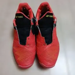 YONEX テニスシューズ レッド 使用感あり 紐なし