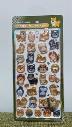 柴犬 ボンボンドロップシール
