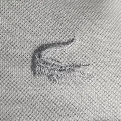 日本製ラコステ半袖ポロシャツ　ダブルポケット　グレー　サイズ4