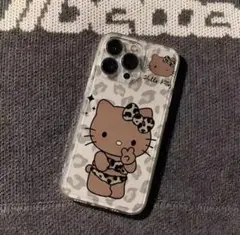 【1点限り】ハローキティ ヒョウ柄 iPhoneケース iPhone14Plus