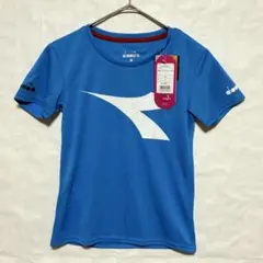 【新品】ディアドラ テニスウェア S 半袖 Tシャツ　ドライ　吸汗速乾性　青のサムネイル