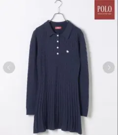 Heather POLOコラボ　ケーブルニットワンピース