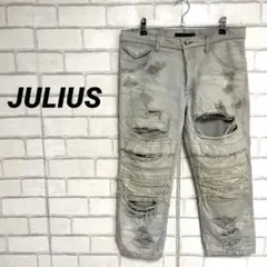 JULIUS ユリウス　ハードクラッシュ　クロップドデニムパンツ　サンプルy2kのサムネイル