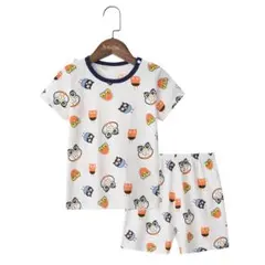 ベビー キッズ服 100%綿 80cm 普段着 セットアップ パジャマ カエル