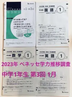 ベネッセ 学力推移調査 中1 第3回 2023年度 1月 【当日発送可能】のサムネイル