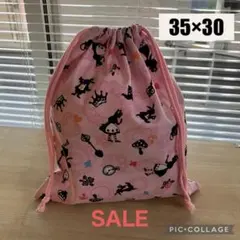 SALE 体操服袋35×30 お着替え袋　アリス