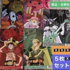 新品未開封ワンピース× 生協・コラボ オリジナル A4クリアファイル 5枚セット