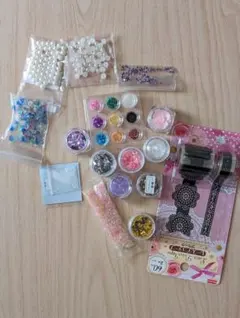 封入パーツ　レジン　ネイル　ビーズ　ハンドメイド　まとめ売り　セット
