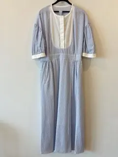 【rosy monster】ブルー★ストライプ★ロングワンピース★美品のサムネイル