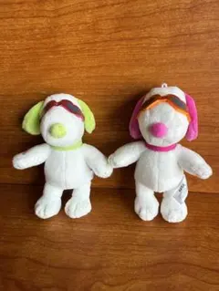 SNOOPY ぬいぐるみ マスコット　ハートサングラス　スヌーピー ２点