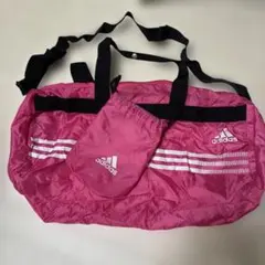 adidas ピンク ナイロンバッグ 収納ポーチ付き
