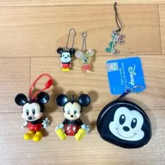 ディズニー ミッキーマウス キーホルダー ストラップ まとめ売り 非売品 レトロ
