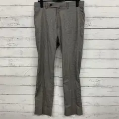 【訳あり】トップバリュ✨スラックス【F】チェック　センタープレス　グレーのサムネイル